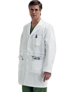 3146 Men’s Belted Waist Lab Coat